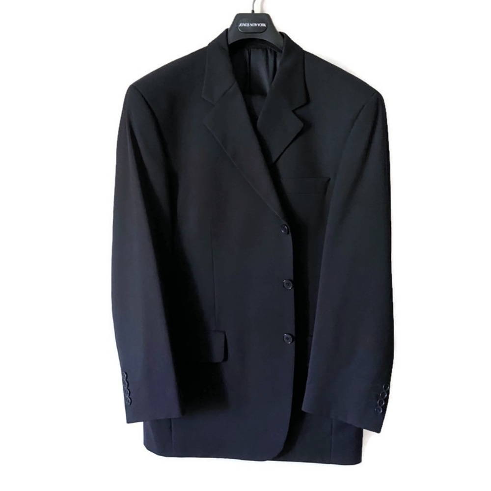 Jones New York Dark Blue Wool Suit, 44R 38